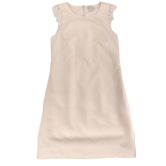 J. Crew Womens Size 00 Edged Lace Cap Sleeve Sheath Dress Knee Length - Picture 8 of 8